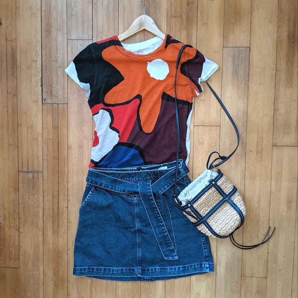 Tory Burch Floral Graphic Print Tee T-Shirt